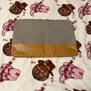 Hearth & Hand Gray and Tan Laptop Bag